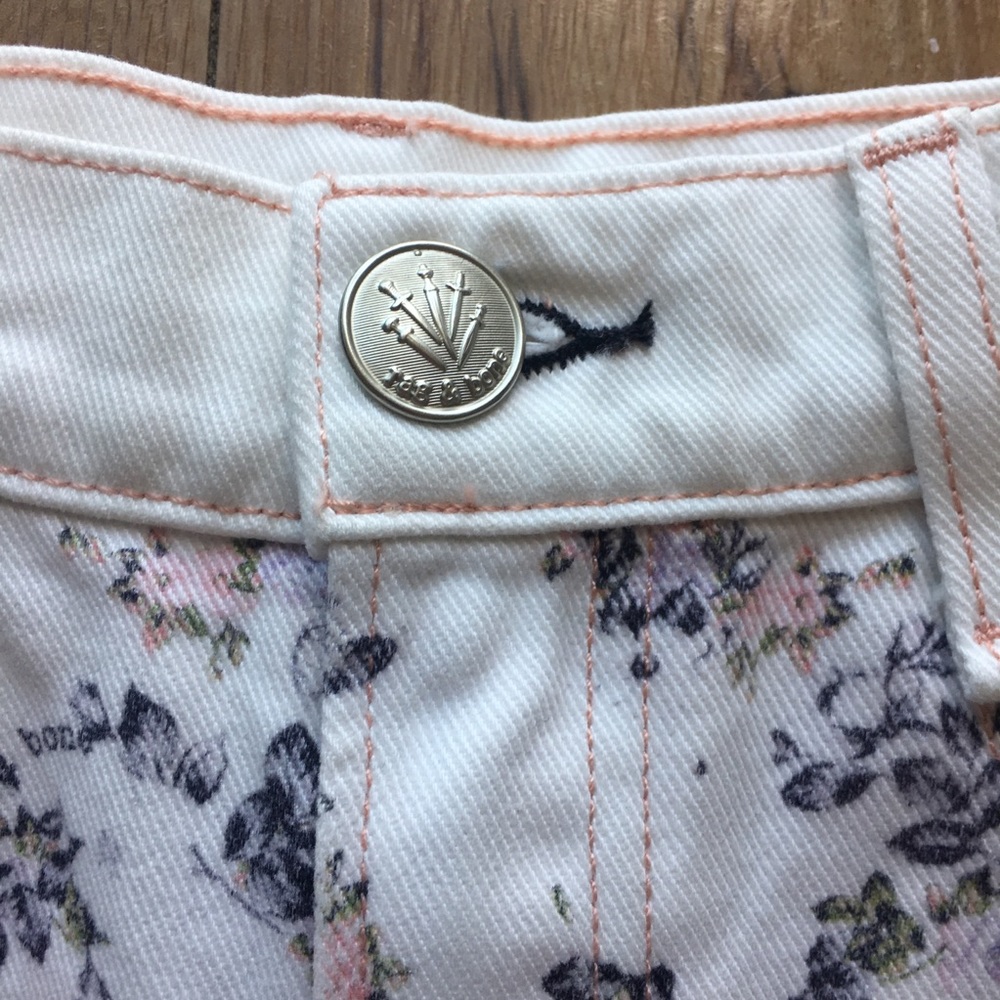 NWT RAG & BONE Ellie Floral print Denim Shorts - Picture 11 of 16